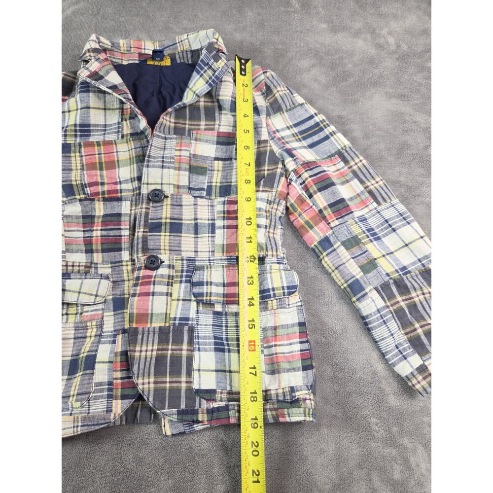 Polo Ralph Lauren Patchwork Blazer Boys Size S (8) Madras Preppy Multicolor C37 - Picture 2 of 10